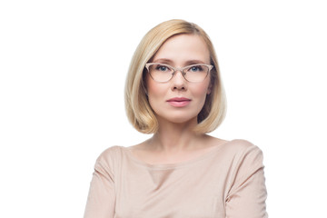 Obraz premium Beautiful woman in glasses