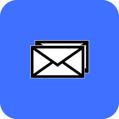 Email symbol letter icon - vector, flat design. Eps 10.