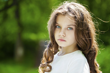 Portrait of a beautiful young little girl