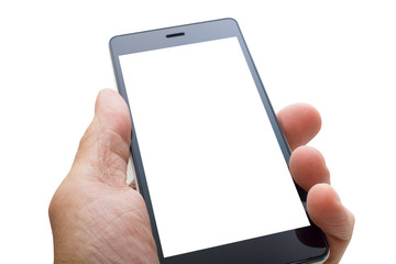 Hand holding an empty smartphone - Smartphone vuoto in mano