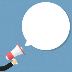 Megaphone with Speech Bubble