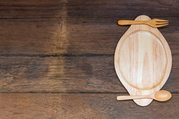 Empty wooden dish