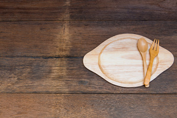 Empty wooden dish