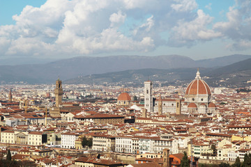 Fototapeta na wymiar View to Florence from San Miniato al Monte 
