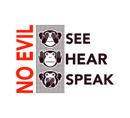 wise monkeys. Vector illustration.