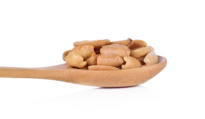 Processed peanuts isolated on white background