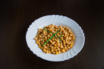 Chickpeas with chive