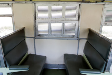 Steel chair in train