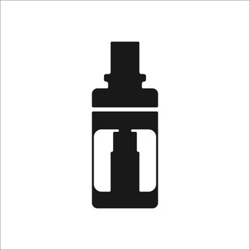 Vaping atomizer simple icon on background