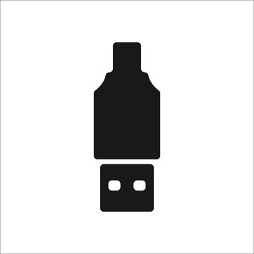 Usb simple icon on background