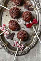 Chocolate cake pops