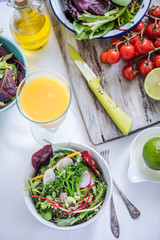 summer brunch, fresh salad