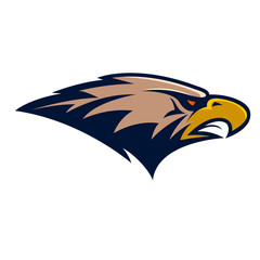 Eagle head. Sport team or club mascot.