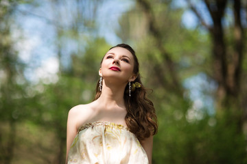 Fototapeta premium fairy, wonderful summer girl