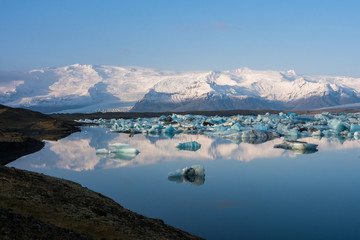 Fototapeta na wymiar Island - Jökulsarlon Panorama