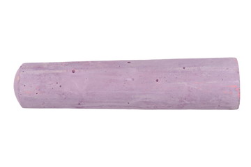 color chalks, violet, isolated on white, with clipping path