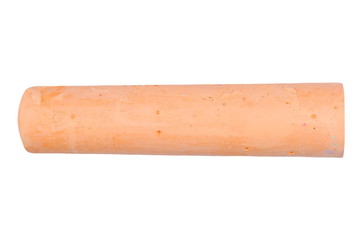 color chalks, orange, isolated on white, with clipping path