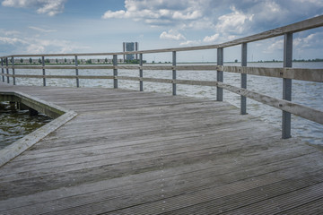 pier with nice water and city view