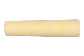 color chalks, yellow, isolated on white, with clipping path