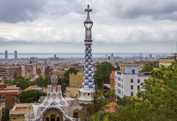 Fototapeta na wymiar Park Guell in Barcelona