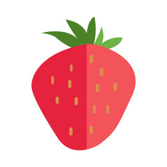 Strawberries Vector Illustration In Flat Style Design.  
