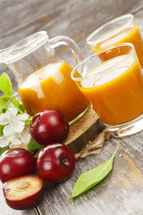 Fresh plum juice