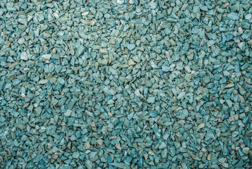 The texture of gravel green and blue.