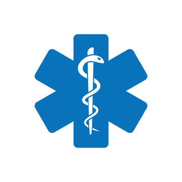life star medical snake icon on white background