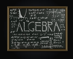 Algebra blackboard image