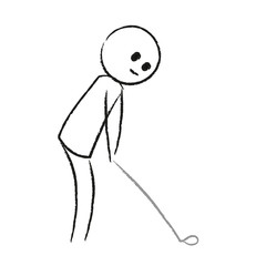 Person mit Golfschläger