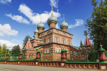 Kostroma, Russia, the church of the Resurrection on Debra