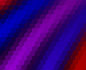 Rainbow abstract mosaic low polygon backrgound in dark, blue, re