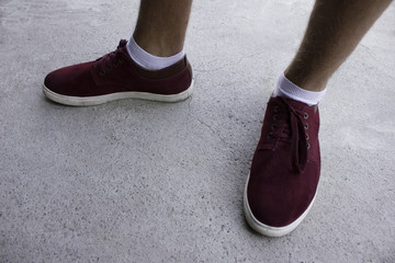 close up shoes on the floor