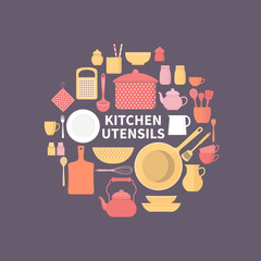 Set of kitchen icons
