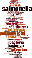 Obraz premium Salmonella word cloud concept. Vector illustration