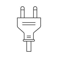 Vector isolated line icon plug.