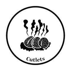 Smoking cutlet icon