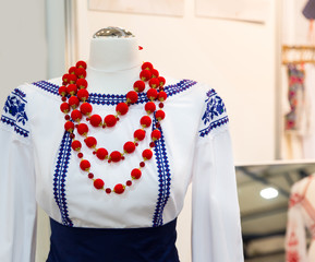 Urkainian dress on the mannequin