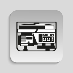 Gasoline Generator. Vector icon.