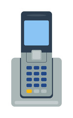 Mobile phone office vector illustration.