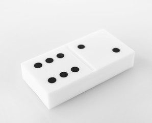 Domino, isolated on white