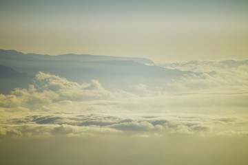 clouds and mountains