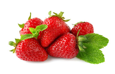 Strawberries, isolated on white