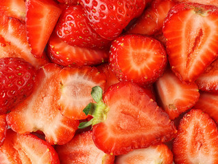 Heap of strawberries background