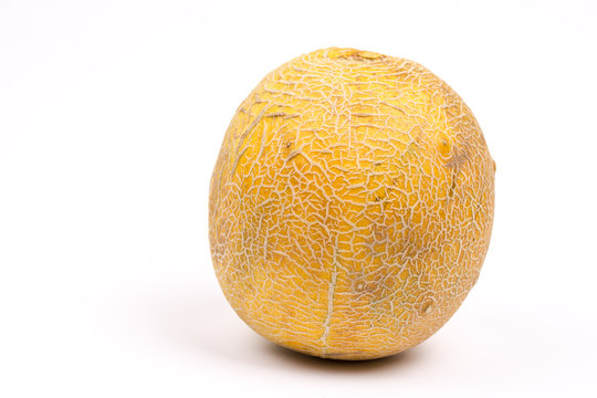 Yellow pineapple melon isolated over white background