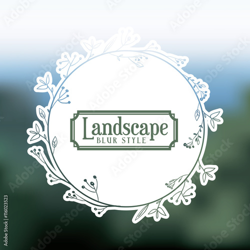 Download "landscape frame with blur background isolated icon design ...