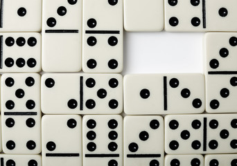 Pattern of a dominoe