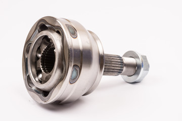 Isolated CV joint over white background
