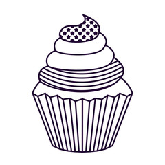 patriotic cupcake  isolated icon design, vector illustration  graphic 