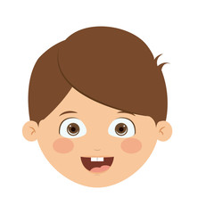 Front head boy isolated icon design, vector illustration  graphic 